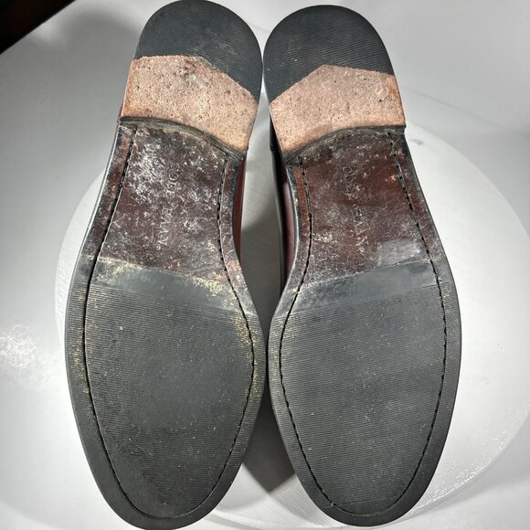 Cole Haan City Mens Size 9 M Leather Dress Shoes Loafers Pinch Penny Brown Work - Picture 6 of 10